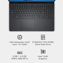 Dell 15 Intel Core i5-13TH Gen 8GB Ram 512GB 15" Touch Screen FHD Win 11 - Carbon Black