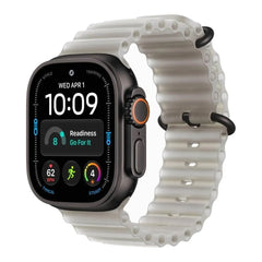 Apple Watch Ultra 4 GPS + Cellular, 49mm Natural Titanium Case with Translucent Gray Ocean Band