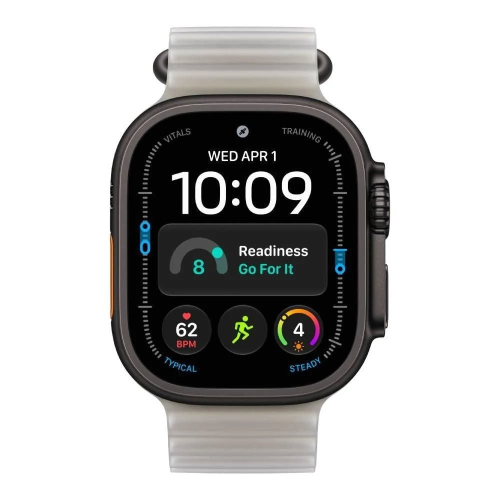 Apple Watch Ultra 4 GPS + Cellular, 49mm Natural Titanium Case with Translucent Gray Ocean Band