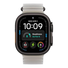 Apple Watch Ultra 4 GPS + Cellular, 49mm Natural Titanium Case with Translucent Gray Ocean Band