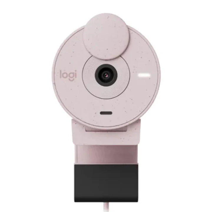 Logitech Brio 300 1080p USB-C webcam with Privacy shutter - Rose