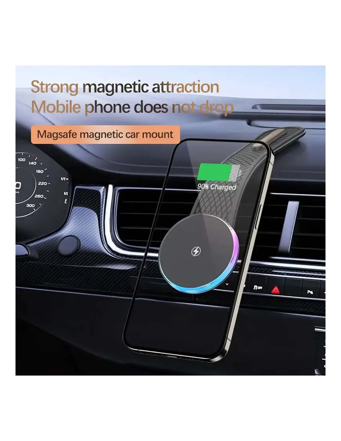 X12M MAGNETIC WIRELESS CAR CHARGER & PHONE STAND X12 - GulfStore.com