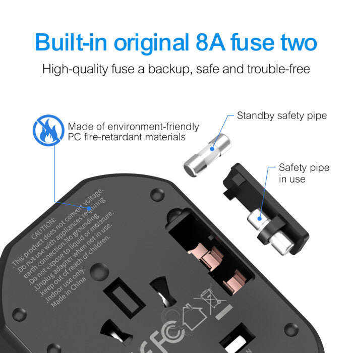 Brave Travel 3 Port + AC Travel Adapter BTC-33