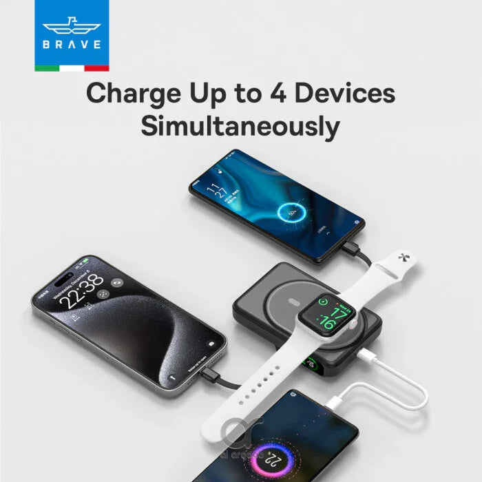 BP-24 , BRAVE 6 In 1 Wireless Power Bank 10000mAh