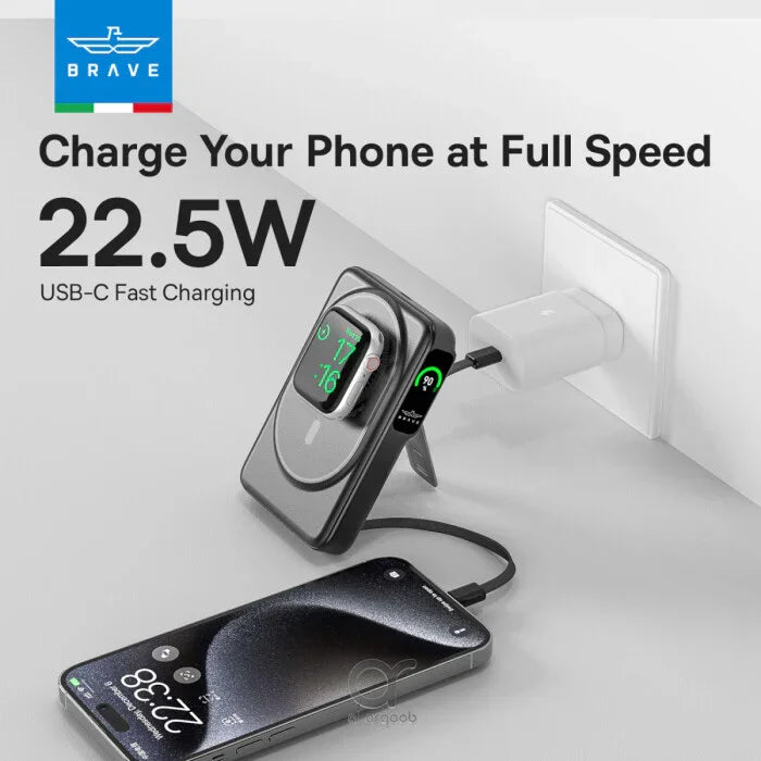BP-24 , BRAVE 6 In 1 Wireless Power Bank 10000mAh