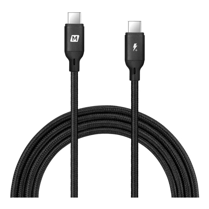 momax USB-C To USB-C (3.0m / Support 100W)Charging + Data Transfer cable(Braided - TPE + Nylon)  Black DC26D1-Link
