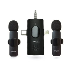 PW-LDM35CL6 , PAWA Mike M2 Dual Wireless Microphone plug&play type c+ligtning - GulfStore.com