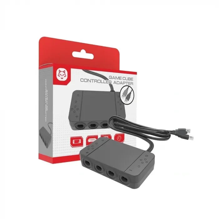 محول وحدة تحكم NGC لأجهزة Switch2/Switch/Wii U/PC مع زر الصفحة الرئيسية/أسود