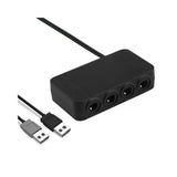 محول وحدة تحكم NGC لأجهزة Switch2/Switch/Wii U/PC مع زر الصفحة الرئيسية/أسود