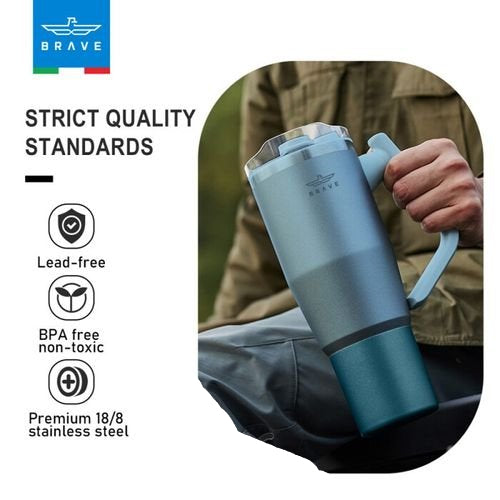 18001 | BT-01BL | Brave Temp Guard Vacuum Insulated Travel Mug | Blue