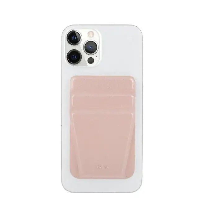 Uniq Lyft Magnetic Snap-On Stand and Card Holder for iPhone 12 Series - BLUSH PINK - GulfStore.com