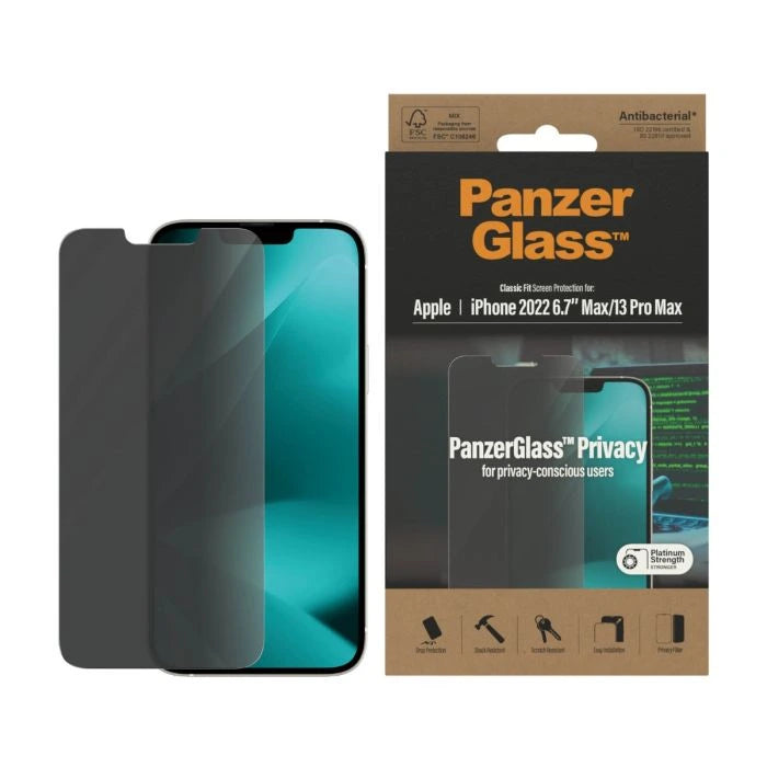 310103619 , PanzerGlass™ Privacy Screen Protector Apple iPhone 14 Plus  |13 Pro Max| Classic Fit - P2769