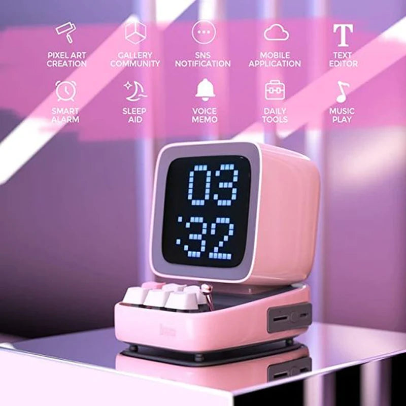 Divoom Ditoo Pro Bluetooth Mini Speaker - Pink