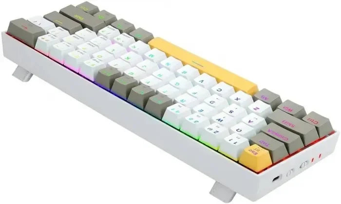 REDRAGON DRACONIC PRO WIRED/2.4G/BT MECHANICAL GAMING KEYBOARD - DUST-PROOF BROWN SWITCH (K530-YL&WT&GY-RGB-PRO)