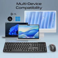 ProCombo-15.EN/AR | Promate | Wireless Desktop Silent Keyboard & Mouse Combo | AR/US Layout | Black