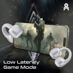 AirClip-Pro.White| Promate| AudioFit™ Open Ear Clip On TWS Earbuds w/ IntelliTouch • Smart Touch Contro | White