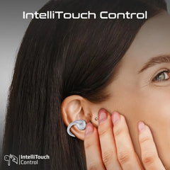 AirClip-Pro.White| Promate| AudioFit™ Open Ear Clip On TWS Earbuds w/ IntelliTouch • Smart Touch Contro | White