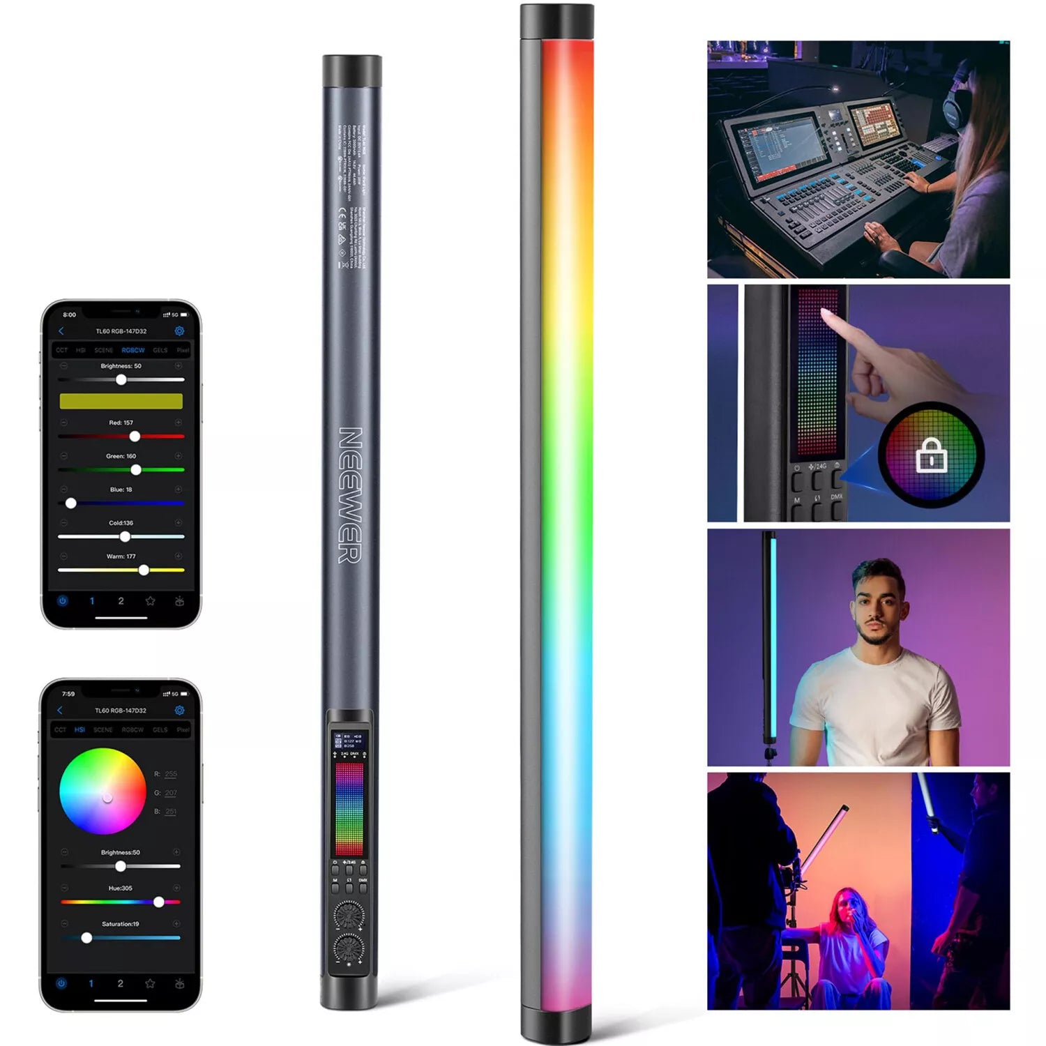 Neewer TL60 LED RGB TUBE LIGHT(EU)