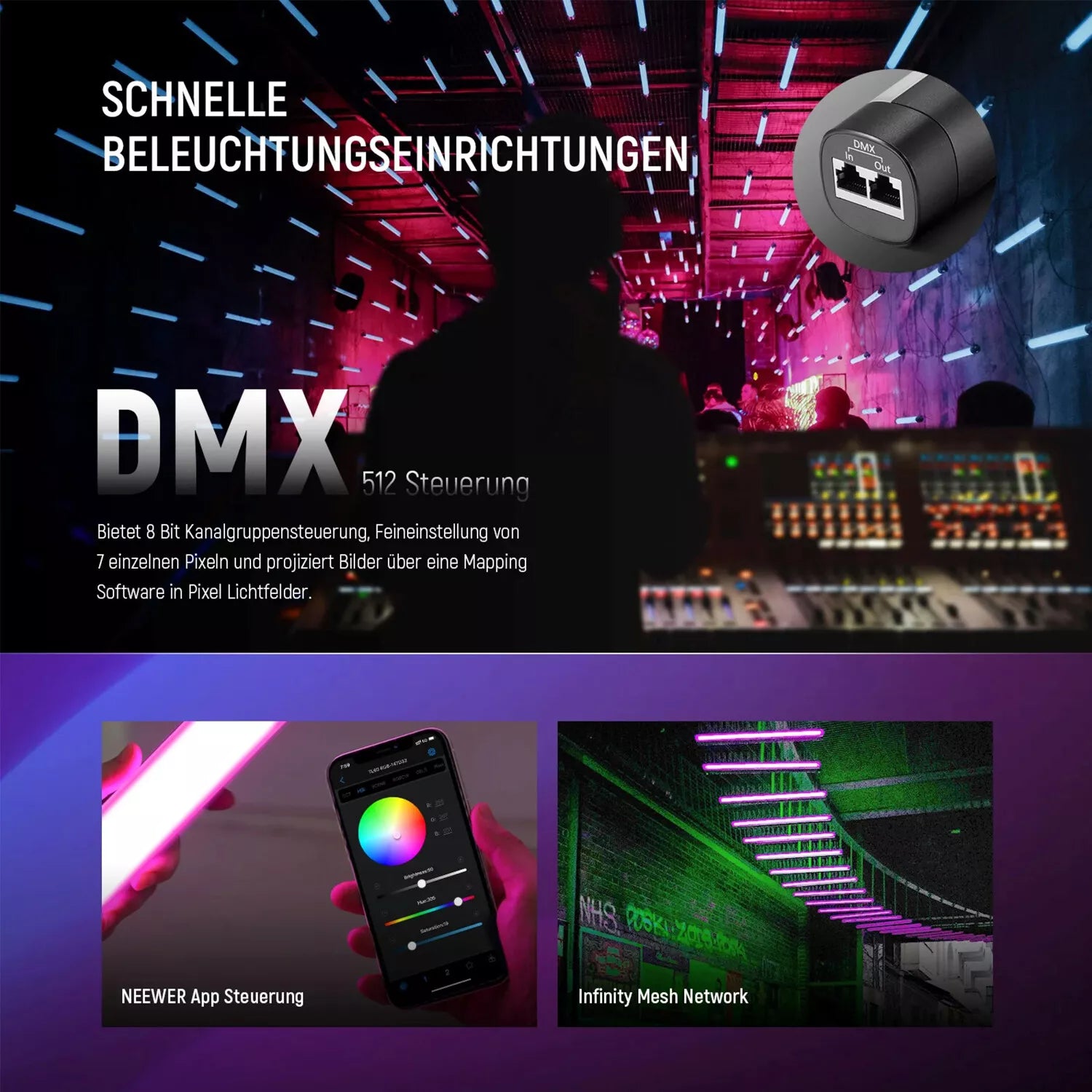 Neewer TL60 LED RGB TUBE LIGHT(EU)