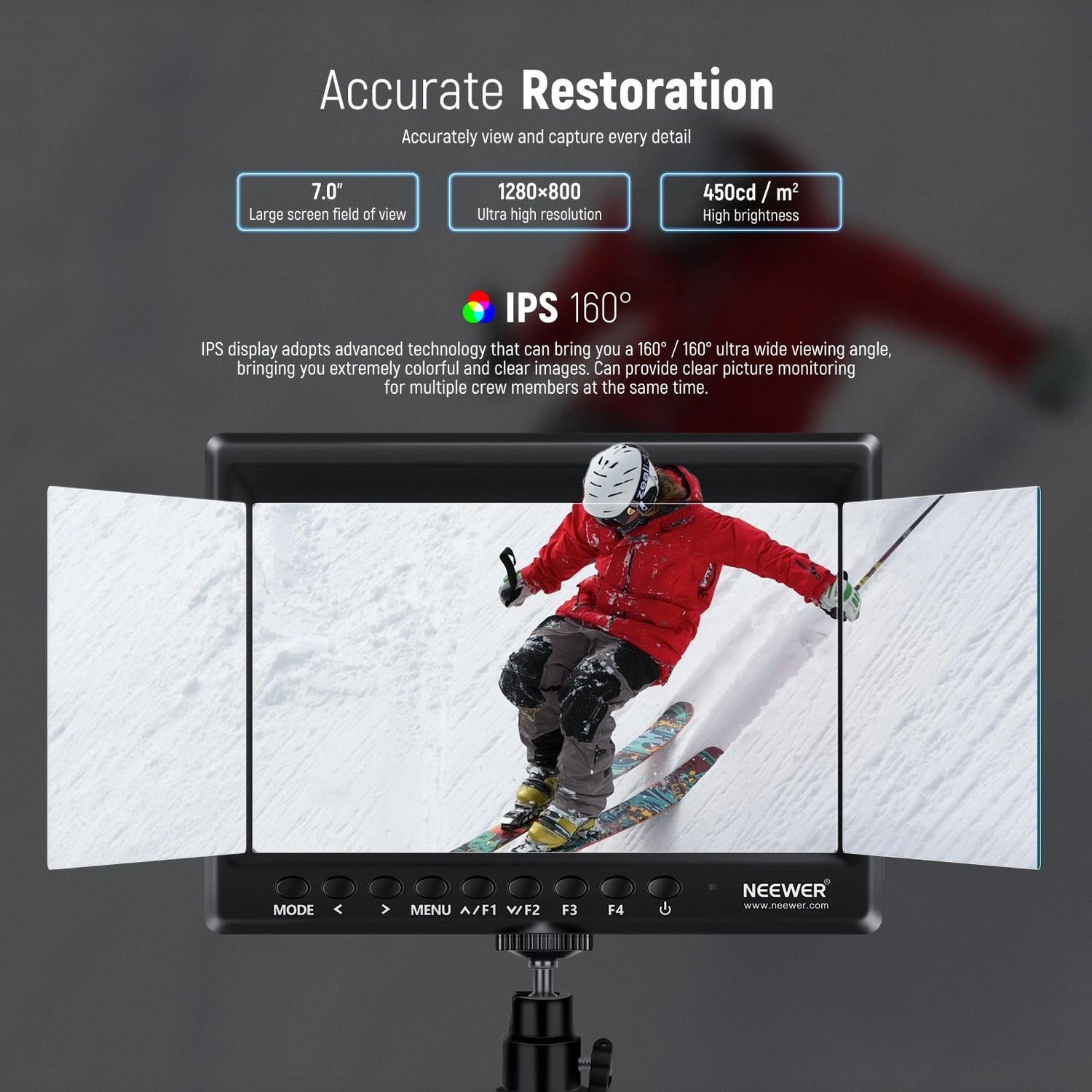 Neewer UPGRADED F100 HD CAMERA MONITOR