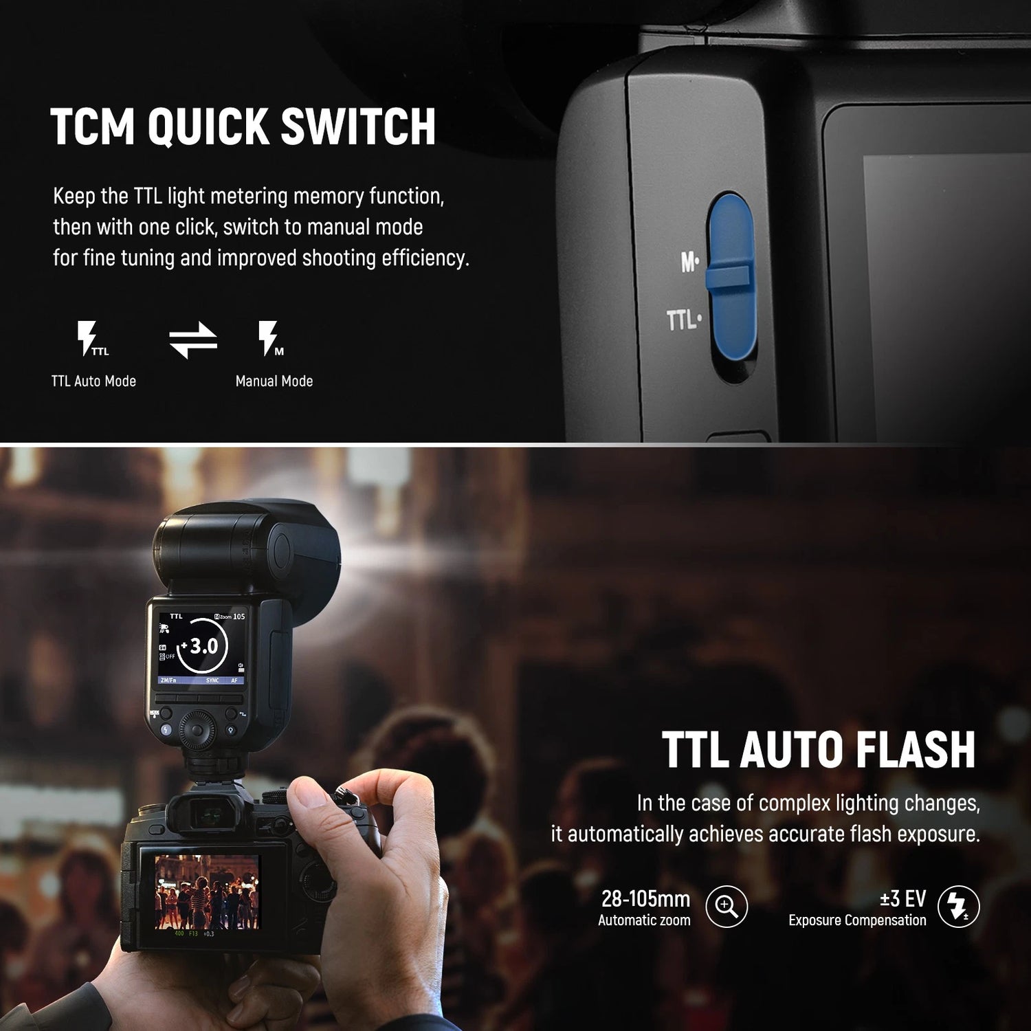 Neewer Z2-S TTL ROUND HEAD FLASH SPEEDLITE WITH 3000mAh LITHIUM BATTERY AND DIFFUSER