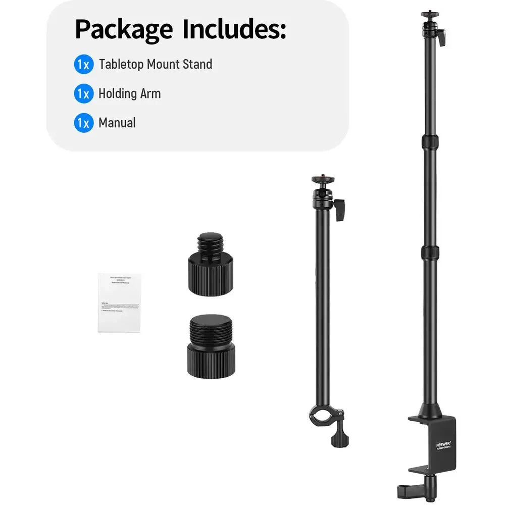 Neewer TL253A TABLE TOP STAND WITH AUXILIARY HOLDING ARM