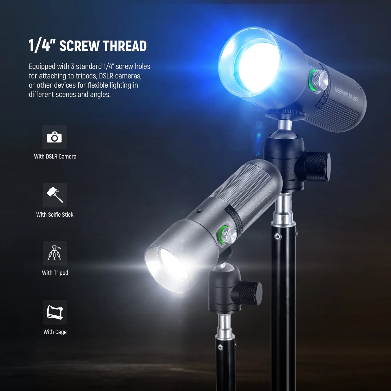 Neewer BASICS  FL10 10W LED PHOTOGRAPHY FLASHLIGHT
