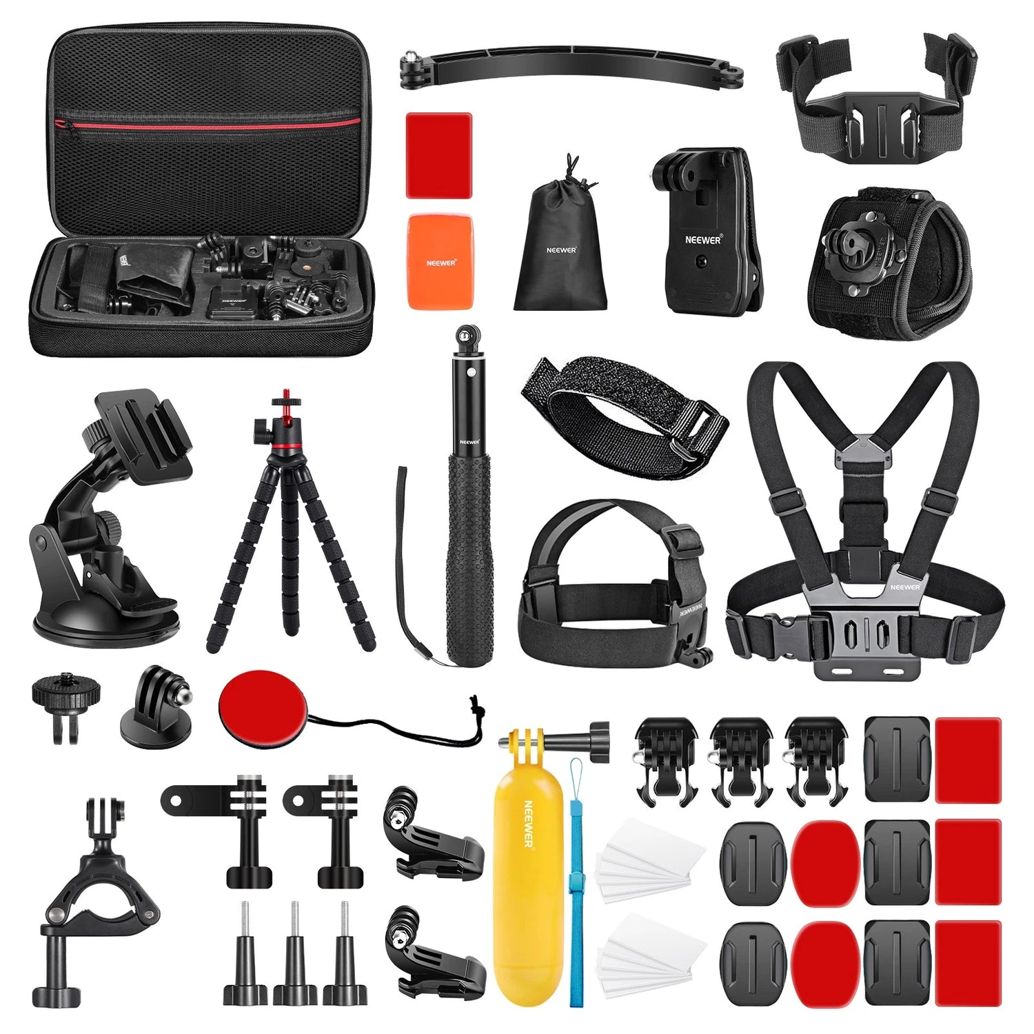 Neewer 50 IN 1 ACCESSORY KIT FOR ACTION CAMERA?BLACK?