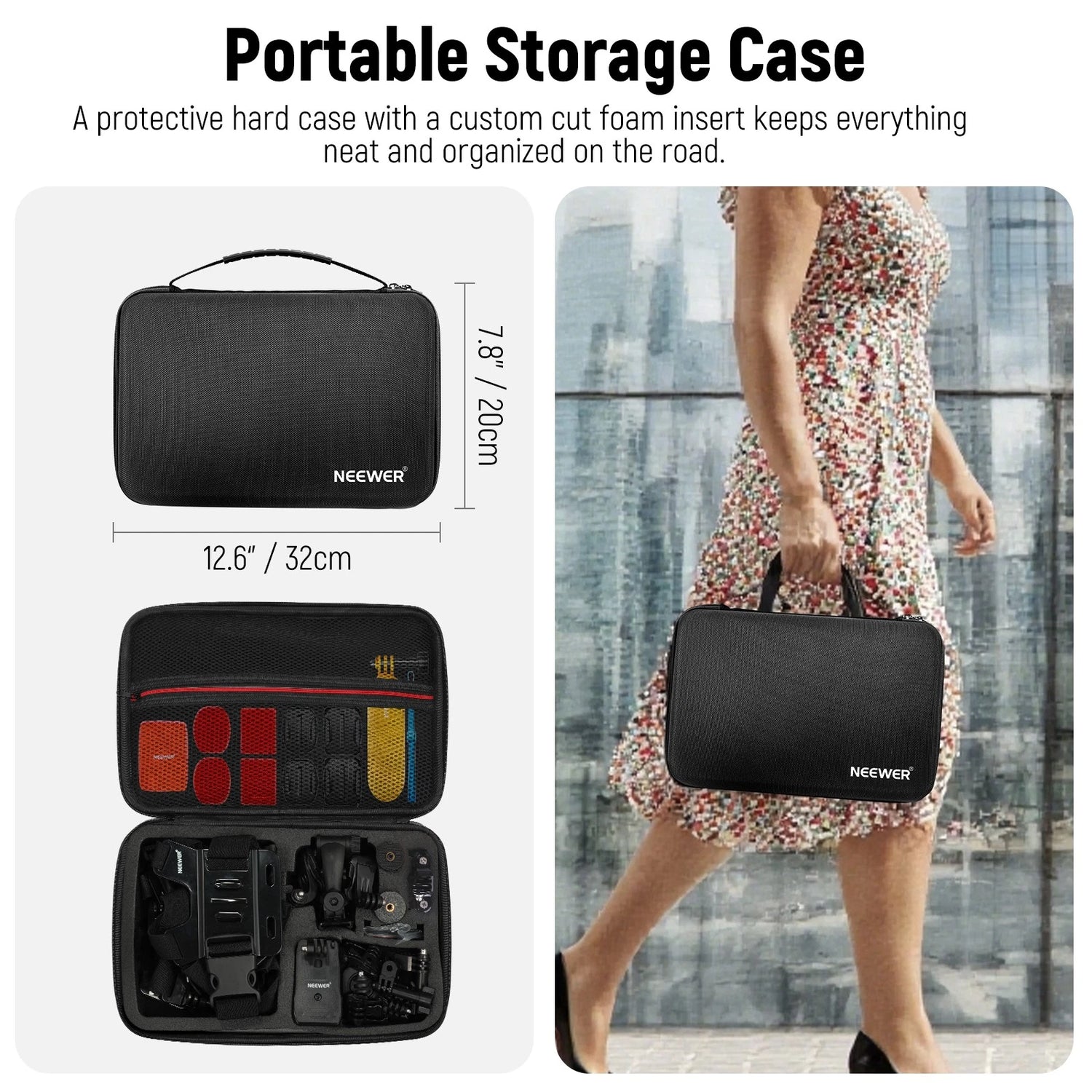 مجموعة ملحقات Neewer 50 في 1 لكاميرا الحركة؟ أسود؟