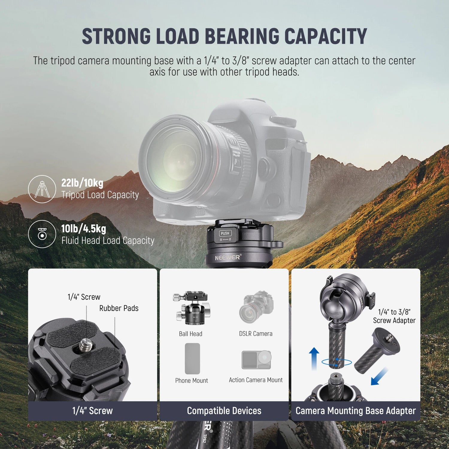 Neewer 120CM  CARBON FIBER MOTORIZED CAMERA SLIDER WITH APP CONTROL