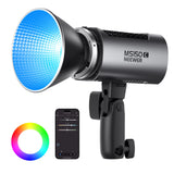 مصباح NEEWER MS150CD RGBWW LED - 150 واط، CRI97+، حامل Bowens، APP/2.4G