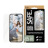 90003005011 | واقي شاشة SAFE من PanzerGlass® لهاتف iPhone 16 Plus | 15 Plus | مقاس عريض للغاية