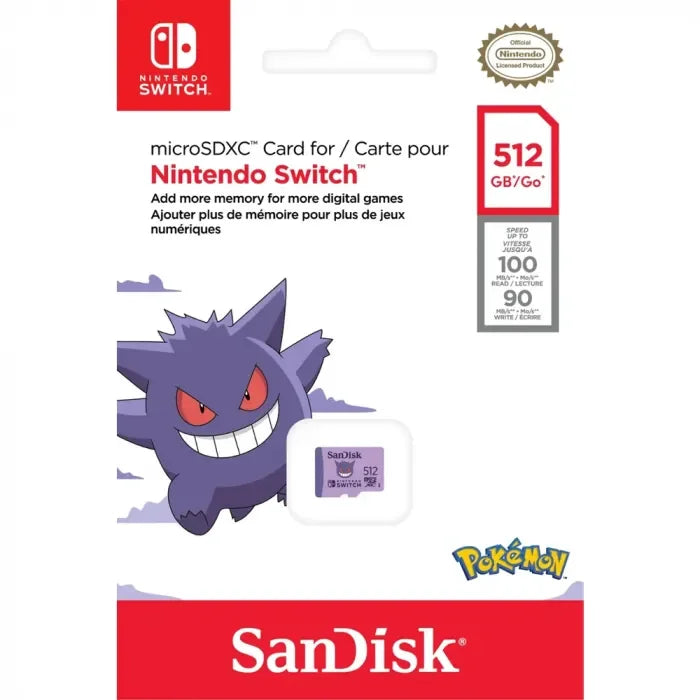 SanDisk - 512GB microSDXC UHS-I for Nintendo Switch 1 Pokémon
