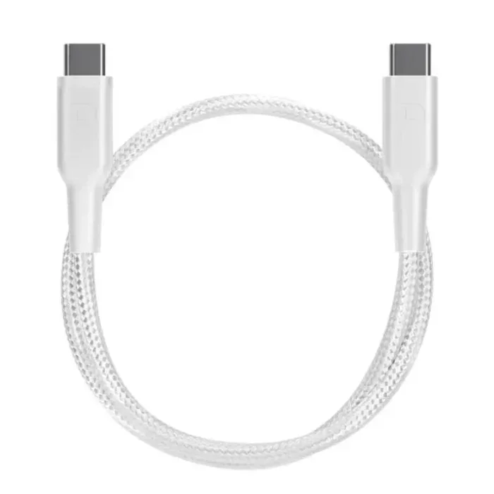 كابل Powerology 60W CC 30cm V2.0 للآيفون - أبيض