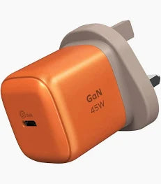 UM73UKM| Momax  1-Charge 45W 1-Port GaN Charger 1x USB-C  | UK  | Orange - GulfStore.com