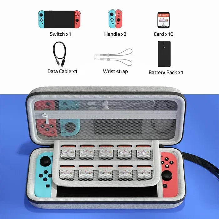 SYNTECH PORTABLE CARRYING CASE FOR NINTENDO SWITCH & OLED - BLACK