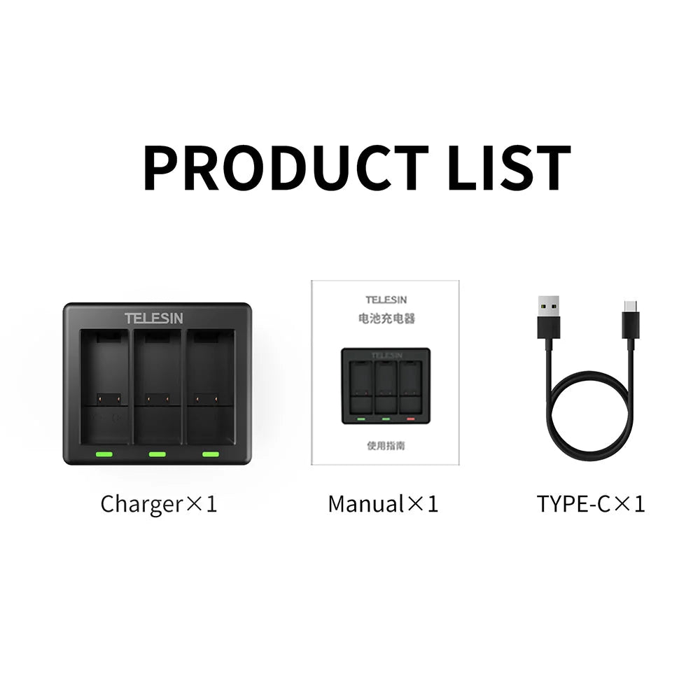 TELESIN Charging Battery for GoPro 9/10/11 - GulfStore.com