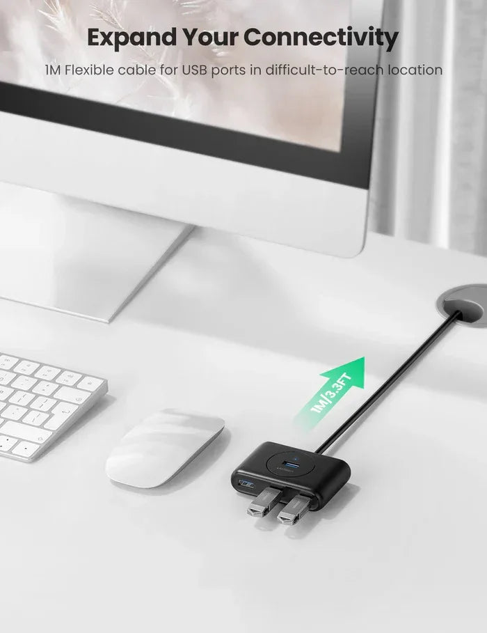 CR113 | UGREEN | USB 3.0 Hub 1m (Black) | 20291