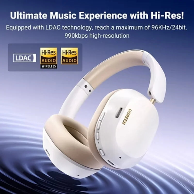 UGREEN HiTune Max5c Hybrid Active Noise-Cancelling Headphones White