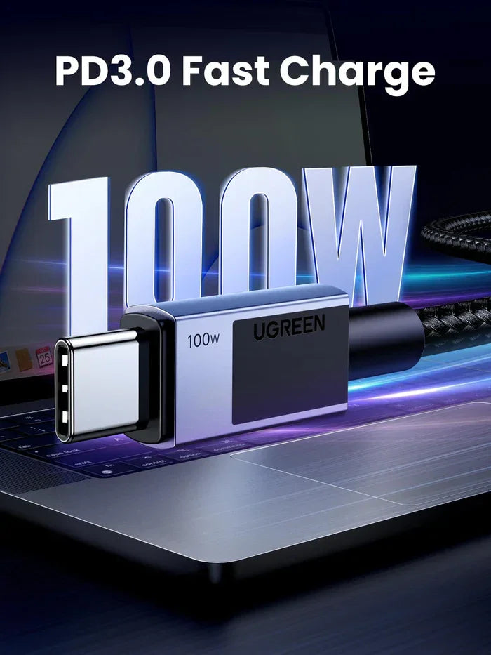 كابل يو جرين USB-C إلى USB-C PDCable رمادي 2m45064