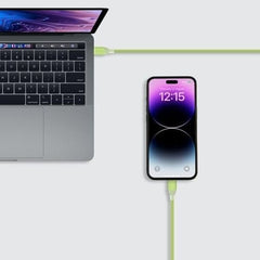 DL53G1-LinkUSB-C To Lightning (1.2m / Support 35W)Charging + Data Cable (TPE + Silicon) Green