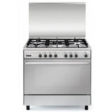 Royxon Gas Cooker Free Standing Cooker 100x60 5 Burners Cast Iron Pan Supports - (MQI634GI) - GulfStore.com