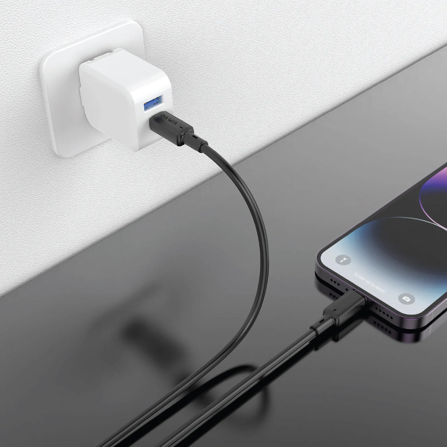 PW-BDC312CL-BK | PAWA Lite 30W Type C to Lightning Quick Charging PVC Cable 1.2M PW122 | Black