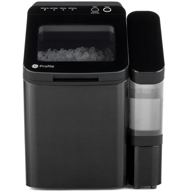 GE Ice Maker with Side Tank Black