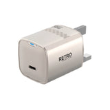 PW-TCRT45UK-TT | قابس باوا ريترو 45 واط بمنفذ Type-C من المملكة المتحدة | تيتانيوم