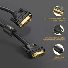 UGreen DVI-D 24+1 Dual Link Video Cable 2M - Black - GulfStore.com