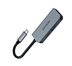 Porodo 3 in 1 Aluminium USB-C to HDMI Adapter - GulfStore.com