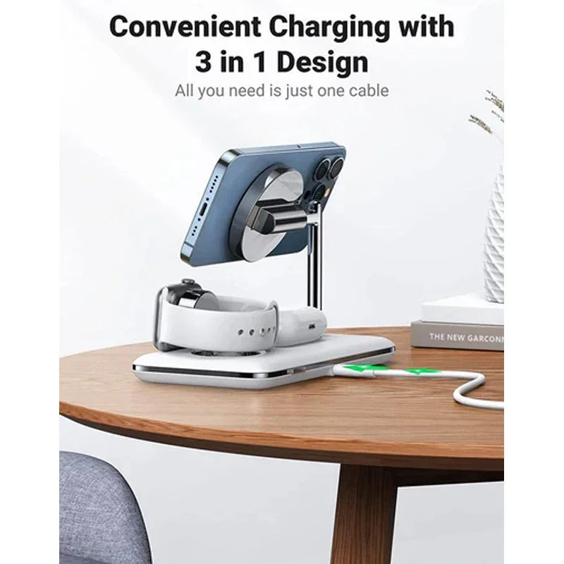 UGreen 3-in-1 MagSafe Wireless Charging Station - GulfStore.com