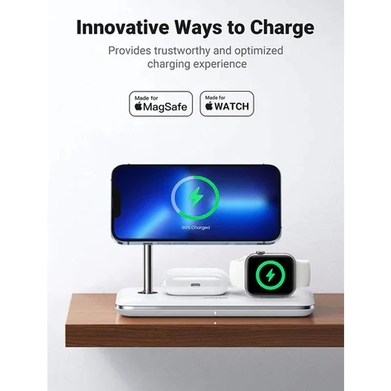 UGreen 3-in-1 MagSafe Wireless Charging Station - GulfStore.com