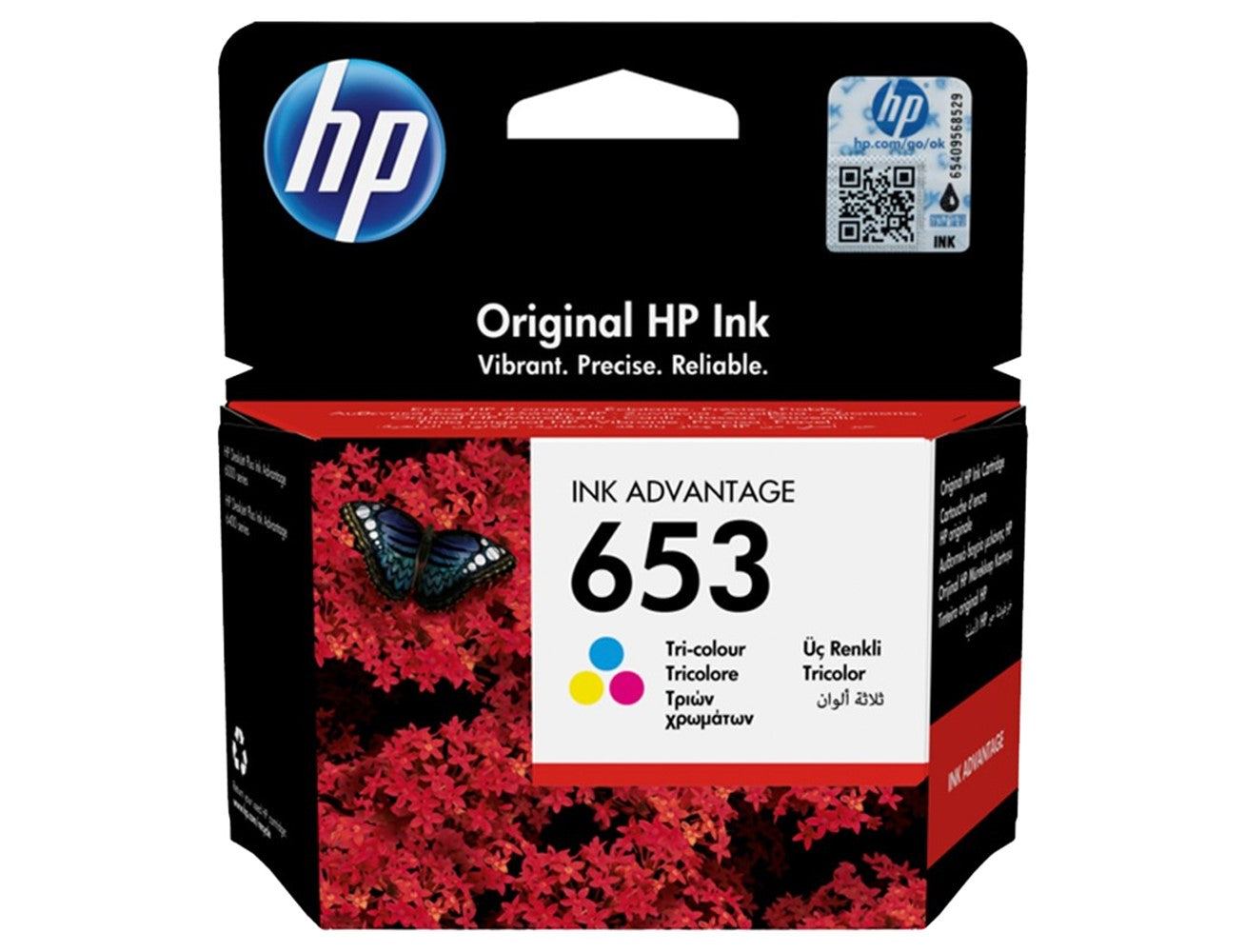 HP 653 Original Tri-color Ink Cartridge